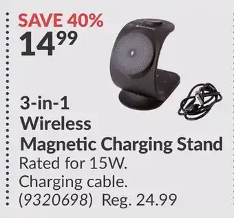 Princess Auto 3-in-1 Wireless Magnetic Charging Stand offer