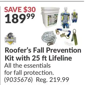 Princess Auto Roofer's Fall Prevention Kit with 25 ft offer