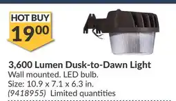 Princess Auto 3,600 Lumen Dusk-to-Dawn Light offer