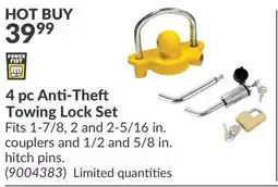 Princess Auto 4 pc Anti-Theft Towing Lock Set offer