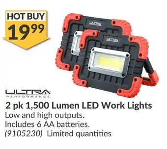 Princess Auto 2 pk 1, 500 Lumen LED Work Lights offer