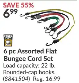 Princess Auto 6 pc Assorted Flat Bungee Cord Set offer