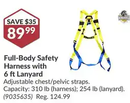 Princess Auto Full-Body Safety Harness with 6 ft offer