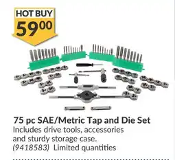 Princess Auto 75 pc SAE/Metric Tap and Die Set offer