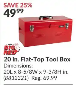 Princess Auto 20 in. Flat-Top Tool Box offer