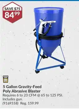 Princess Auto 5 Gallon Gravity-Feed Poly Abrasive Blaster offer