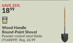 Princess Auto Wood Handle Round-Point Shovel offer