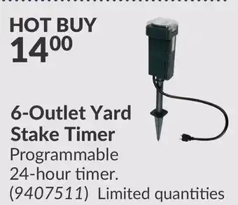 Princess Auto 6-Outlet Yard Stake Timer offer
