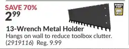 Princess Auto 13-Wrench Metal Holder offer