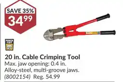 Princess Auto 20 in. Cable Crimping Tool offer