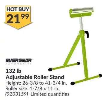 Princess Auto 132 lb Adjustable Roller Stand offer