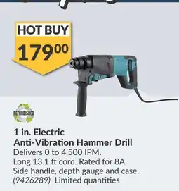 Princess Auto 1 in. Electric Anti-Vibration Hammer Drill offer