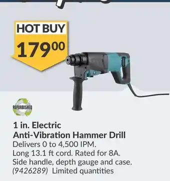 Princess Auto 1 in. Electric Anti-Vibration Hammer Drill offer