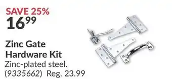 Princess Auto Zinc Gate Hardware Kit offer