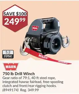 Princess Auto 750 lb Drill Winch offer