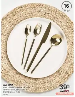 Stokes SABRINA 16-Pc Golden Flatware Set offer