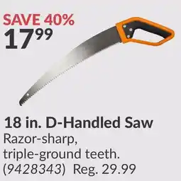 Princess Auto 18 in. D-Handled Saw offer