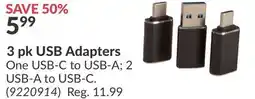 Princess Auto 3 pk USB Adapters offer