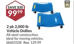 Princess Auto 2 pk 2, 000 lb Vehicle Dollies offer
