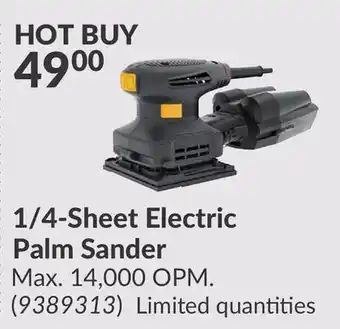 Princess Auto 1/4-Sheet Electric Palm Sander offer