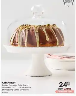 Stokes CHANTILLY Footed Porcelain Cake Stand offer