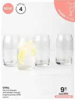 Stokes CHILL Set of 4 Glasses with Modern Design offer