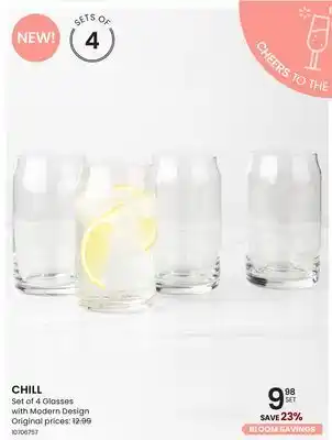 Stokes CHILL Set of 4 Glasses with Modern Design offer