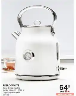 Stokes RETRO WHITE Retro Styled Electric Kettle offer