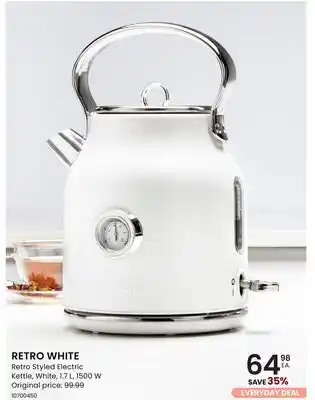 Stokes RETRO WHITE Retro Styled Electric Kettle offer