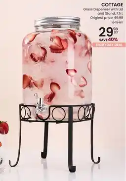Stokes COTTAGE Glass Dispenser with Lid and Stand offer