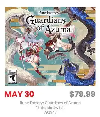 GameStop Rune Factory: Guardians of Azuma Nintendo Switch offer