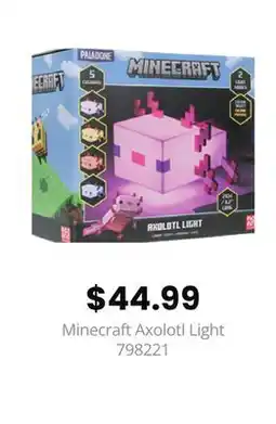 GameStop Minecraft Axolotl Light offer