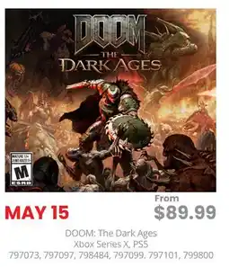GameStop DOOM: The Dark Ages Xbox Series X, PS5 offer