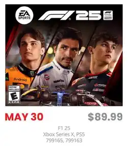 GameStop F1 25 Xbox Series X, PS5 offer