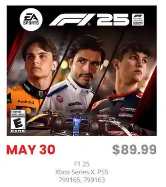 GameStop F1 25 Xbox Series X, PS5 offer