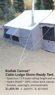 Cabela's Kodiak Canvas Cabin Lodge Stove-Ready Tent offer