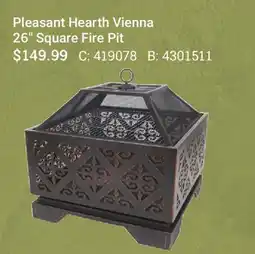 Cabela's Pleasant Hearth Vienna 26 Square Fire Pit offer