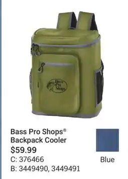 Cabela's Bass Pro Shops Backpack Cooler offer