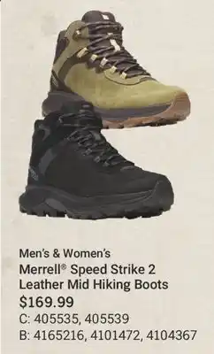 Cabela's Men's & Women's Merrell Speed Strike 2 Leather Mid Hiking Boots offer