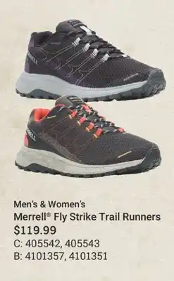Cabela's Merrell Fly Strike Trail Runners offer