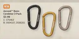 Cabela's Ascend Basic Carabiner 3-Pack offer