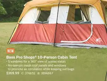 Cabela's Bass Pro Shops 10-Person Cabin Tent offer