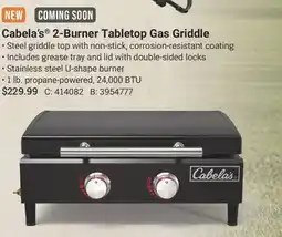 Cabela's Cabela's 2-Burner Tabletop Gas Griddle offer