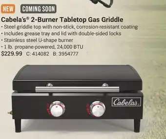 Cabela's Cabela's 2-Burner Tabletop Gas Griddle offer