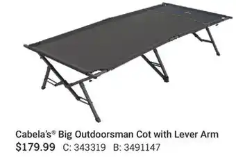Cabela's Cabela's Big Outdoorsman Cot with Lever Arm offer