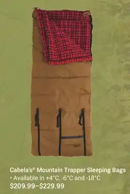 Cabela's Cabela's Mountain Trapper Sleeping Bags offer