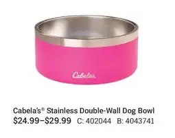 Cabela's Cabela's Stainless Double-Wall Dog Bowl offer