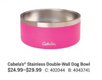 Cabela's Cabela's Stainless Double-Wall Dog Bowl offer