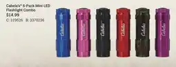 Cabela's Cabela's 6-Pack Mini LED Flashlight Combo offer