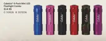 Cabela's Cabela's 6-Pack Mini LED Flashlight Combo offer